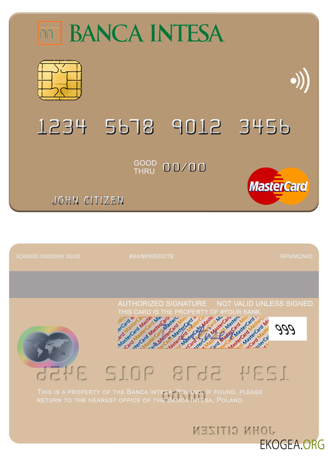 Pologne Banca Intesa mastercard